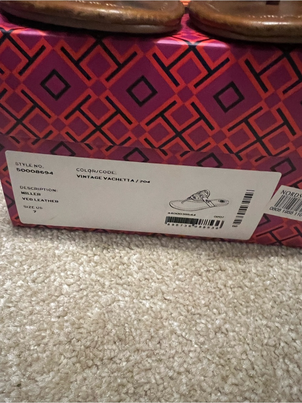 Tory Burch Vintage Vachetta Leather Flip-Flop Sandals in Brown - Picture 3 of 5